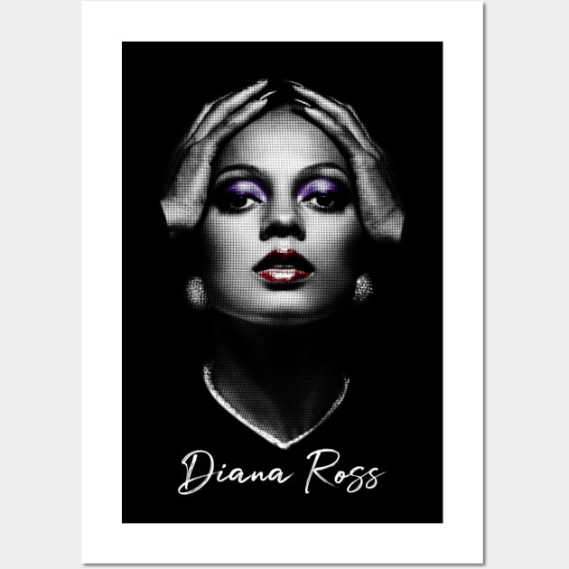 Diana Ross silhouette Wall Art by BAJAJU